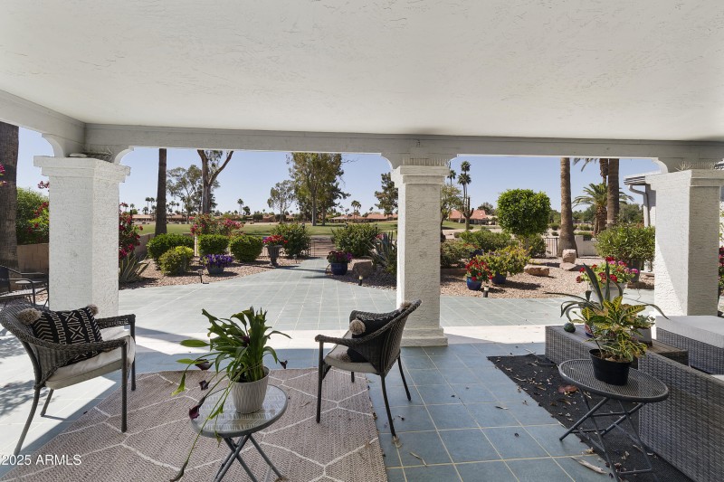 Patio view to course