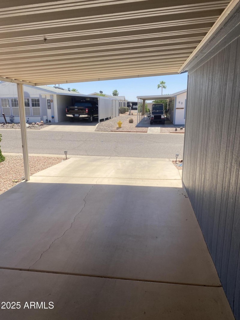 Carport area looking towards street