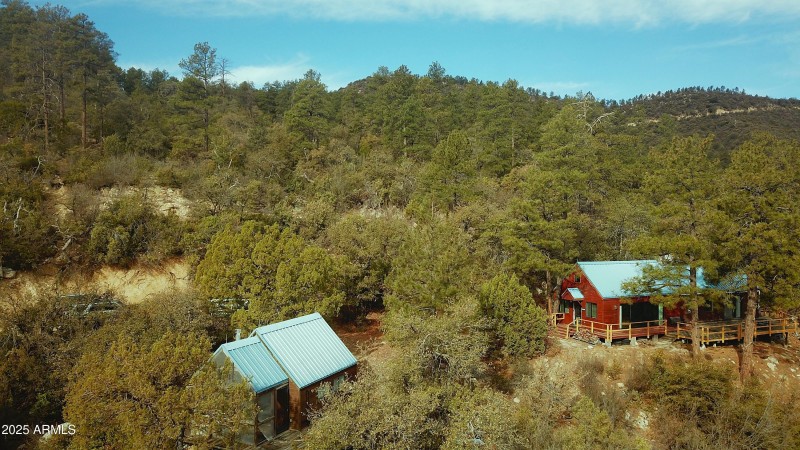 cabin and bunkhouse