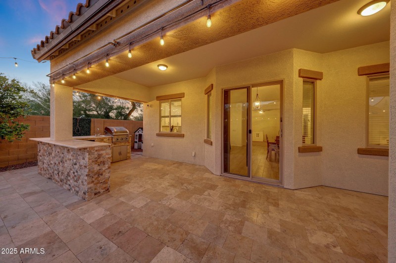 Well lit patio