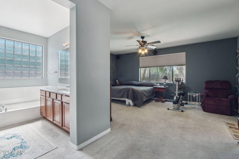 Large master suite with amazing bathroom