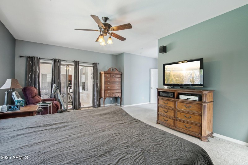 Sliding glass door to patio
