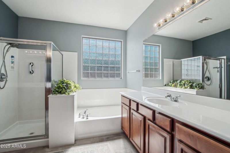 Huge owners suite bathroom
