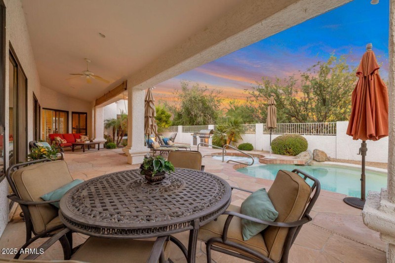 Large covered patio