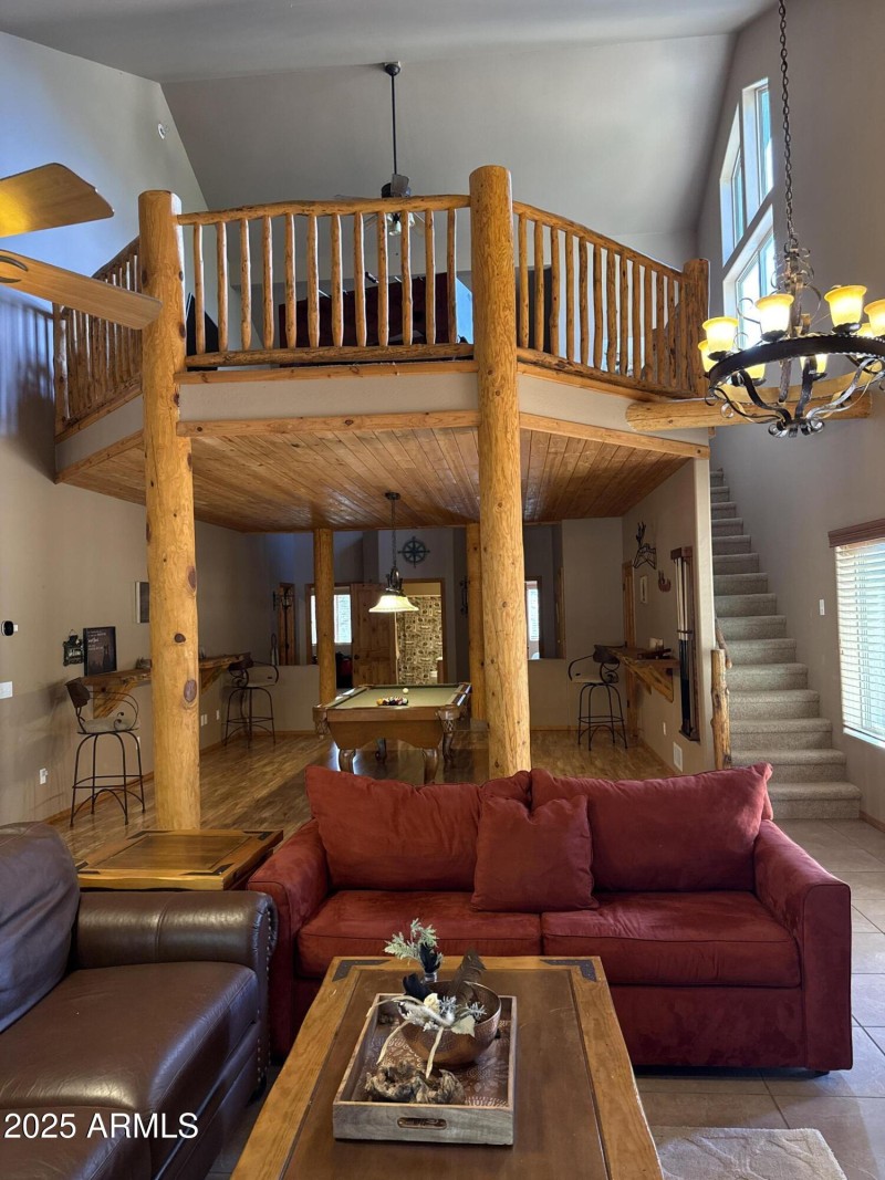 View to game room and Loft