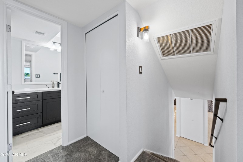 upstairs