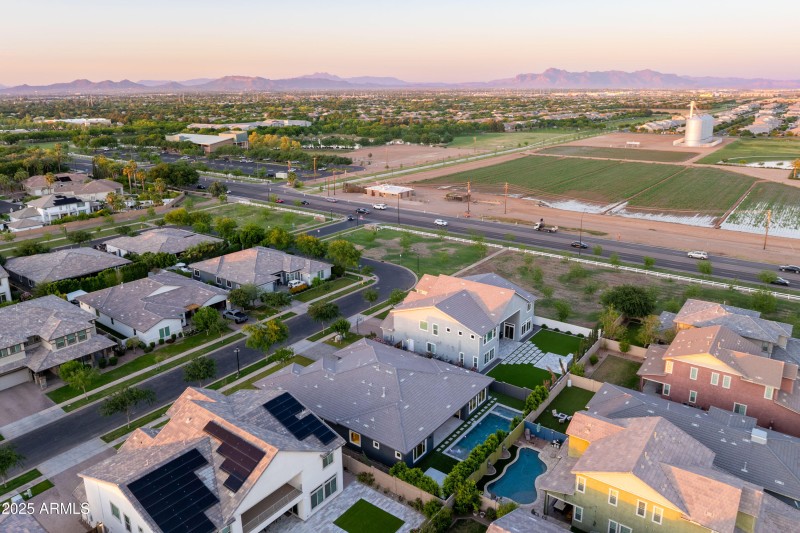From the sky overlooking Morrison Ranch