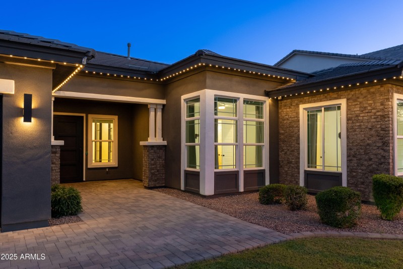 Front entry - custom LED lighting