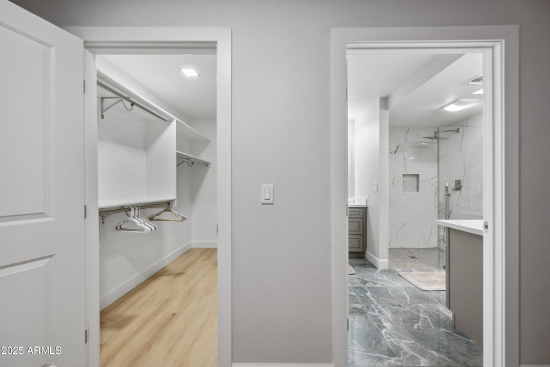 Walk In Closet ~ upgraded bathroom