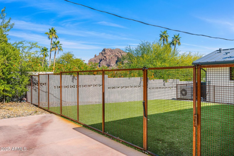 Fenced Backyard Area