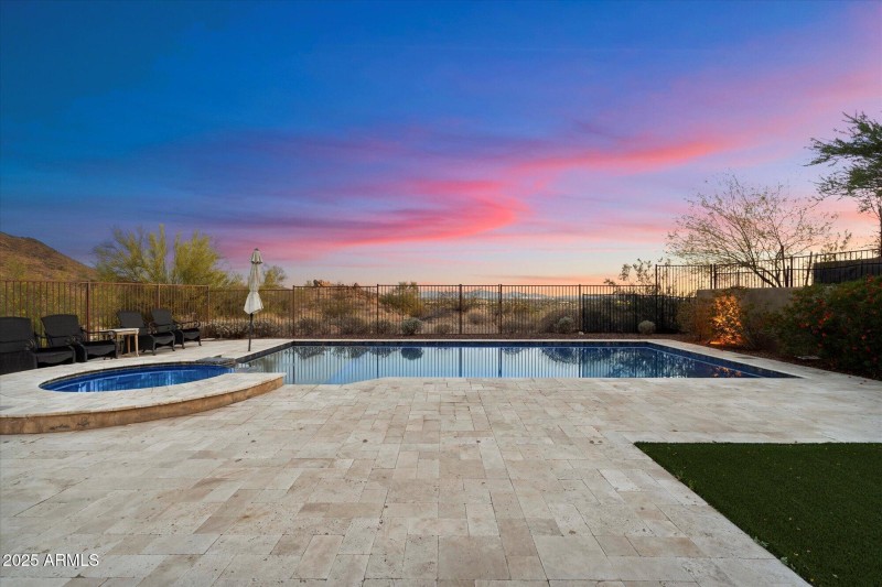 Pool At Sunset