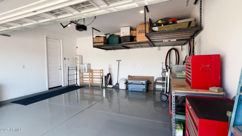 Garage w/Overhead Shelving