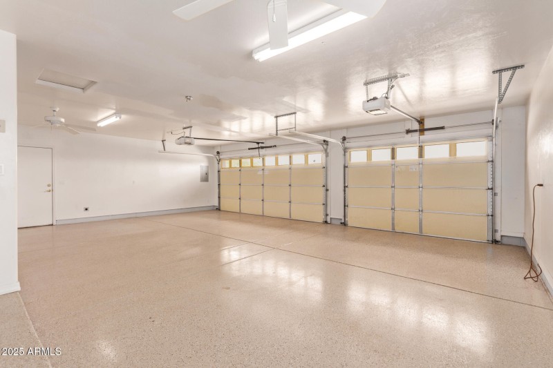 3 car Garage with Epoxy Floor
