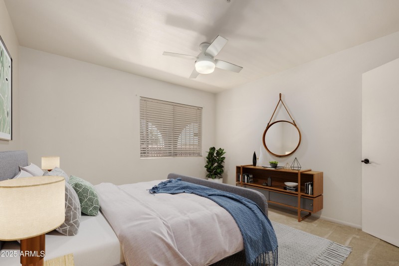 Second bedroom virtually staged