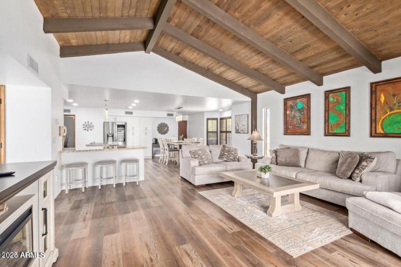 living room & kitchen