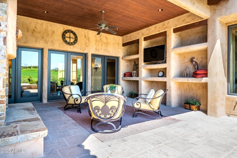 Covered sitting/TV patio