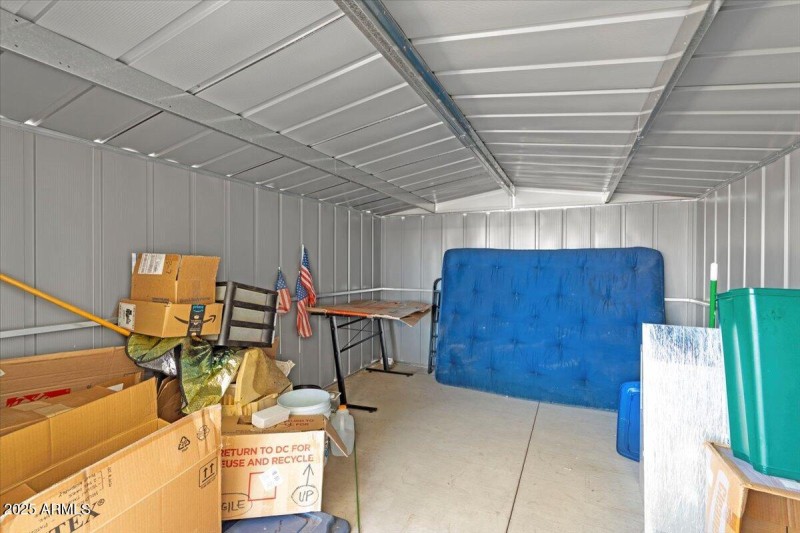 Inside Shed