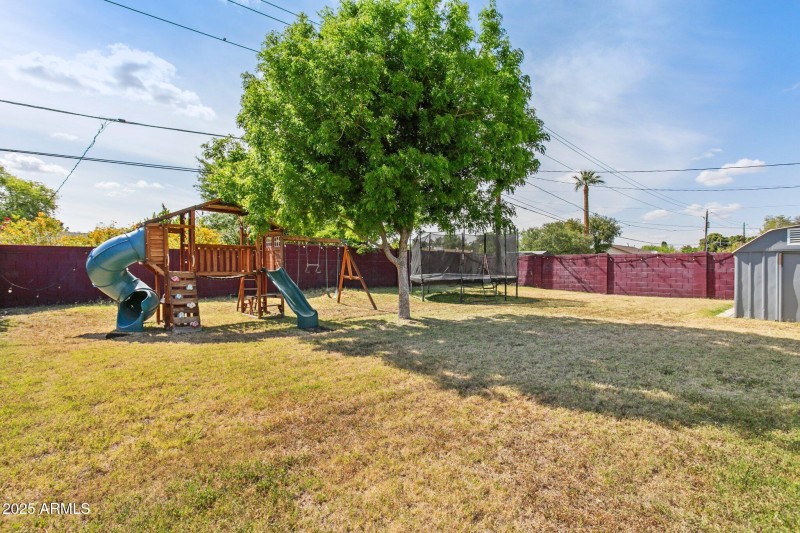Large back yard