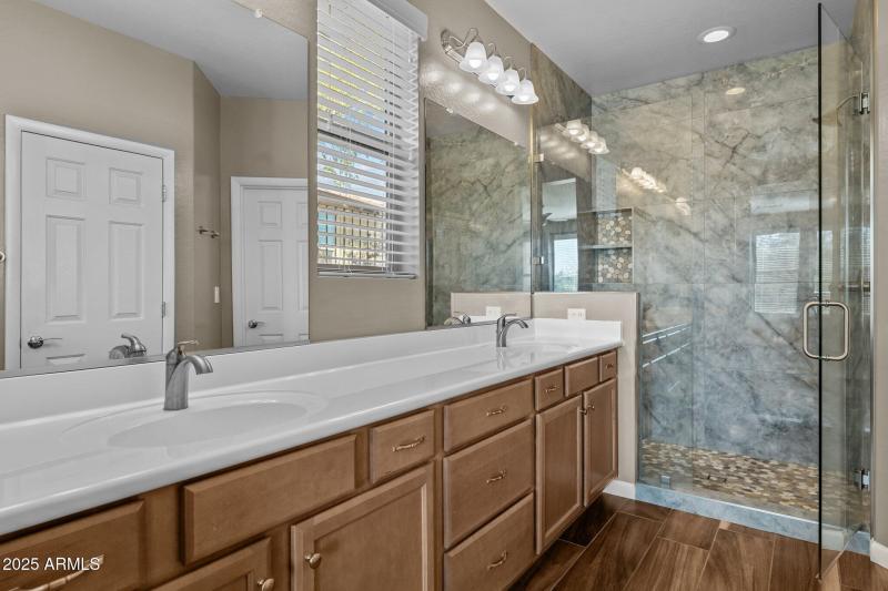 Large walk-in shower