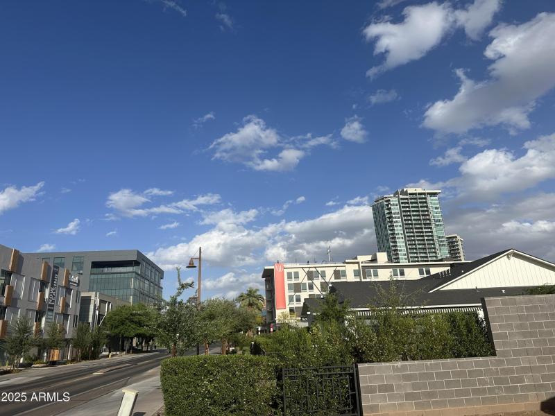 view from front yard facing east
