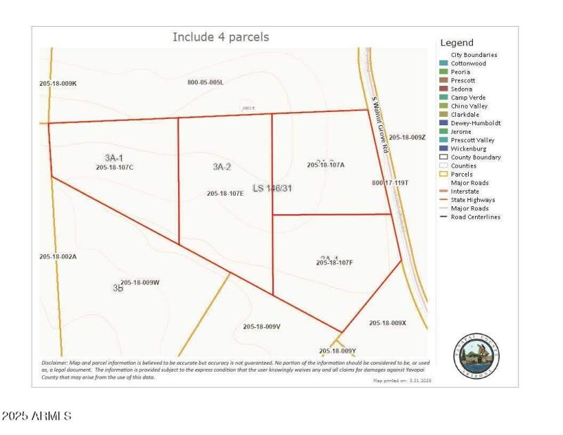 00 S Walnut Grove - county map of 4 parc