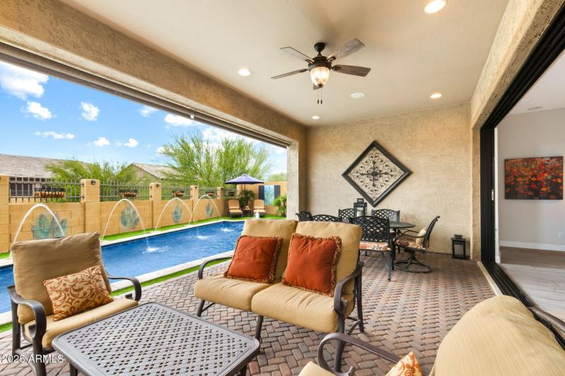 Patio with gas Fireplace