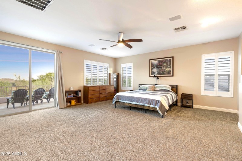 Huge master suite w/ private balcony