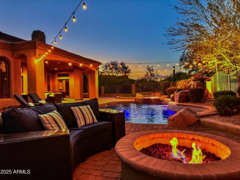 Backyard at Sunset