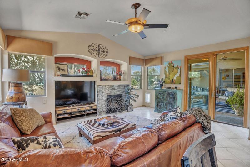 Great room with patio access