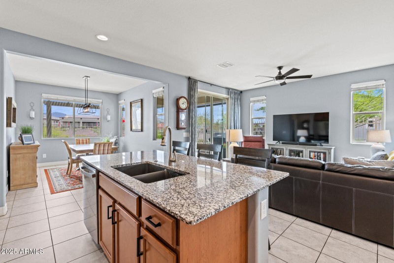 Kitchen towards Dining/Living Room