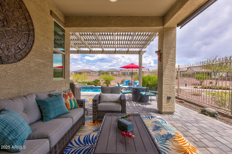 Covered Patio towards Pergola & Pool