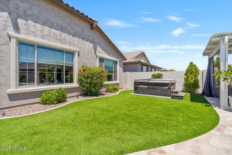 Turfed yard