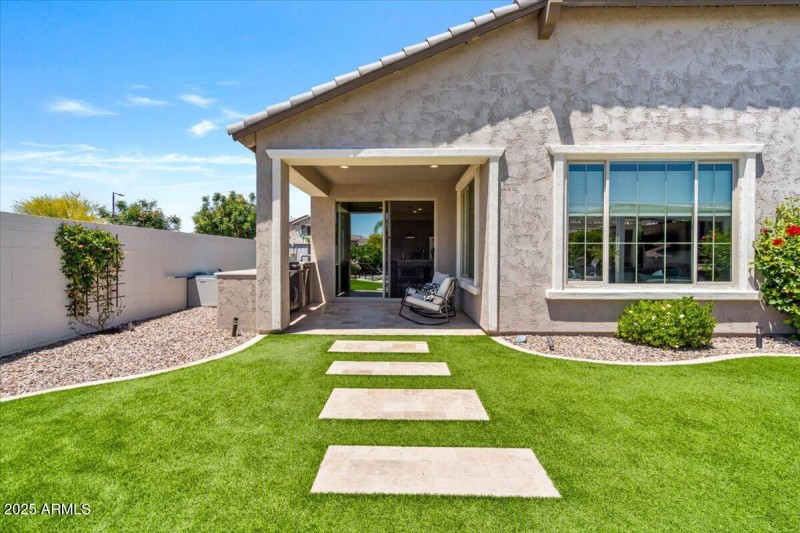 Back patio + turf