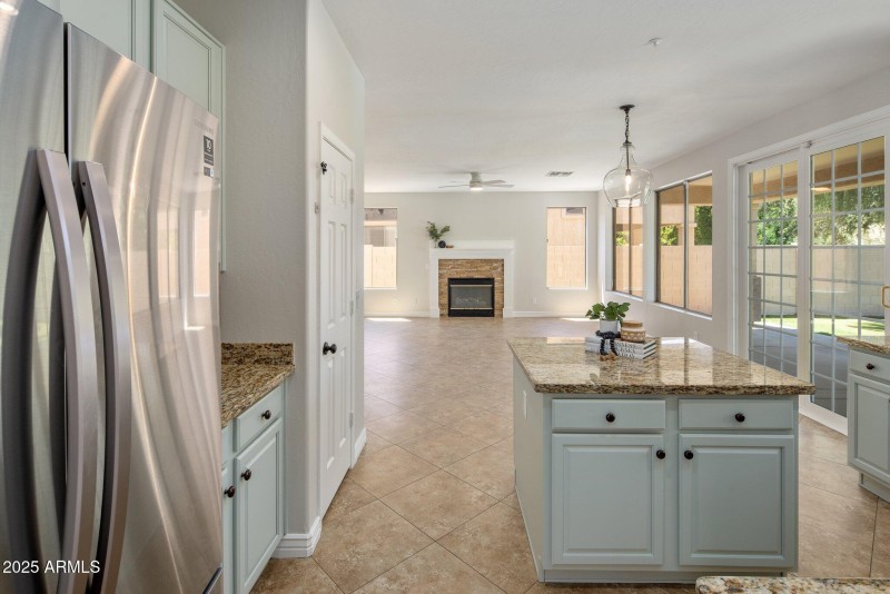 Kitchen opens to Family Room