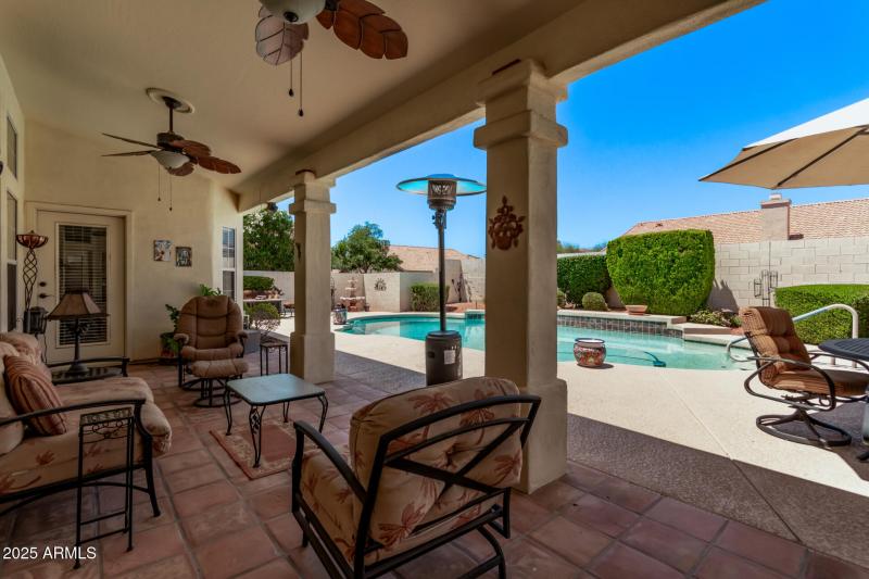 Patio with fans