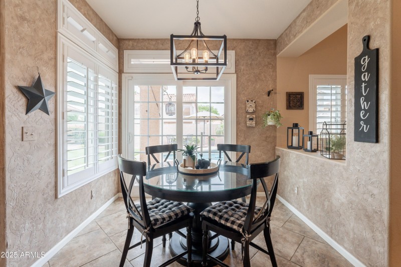Kitchen dining area.