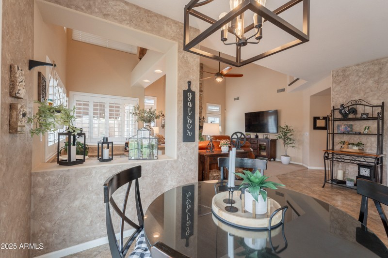View from dining to family room.