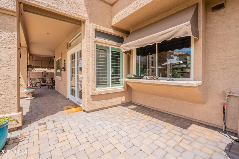 Paved patio