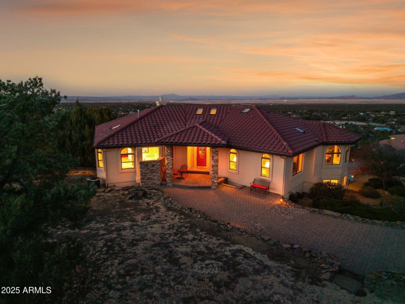 EVENING FRONT OF HOME