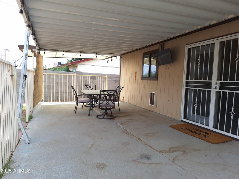 Covered back patio