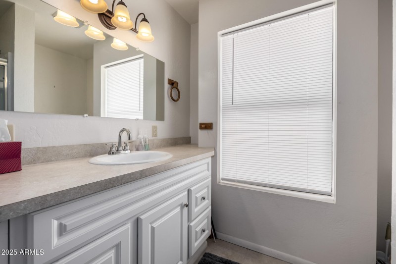 Larger guest area bathroom