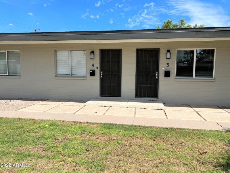 front of two units
