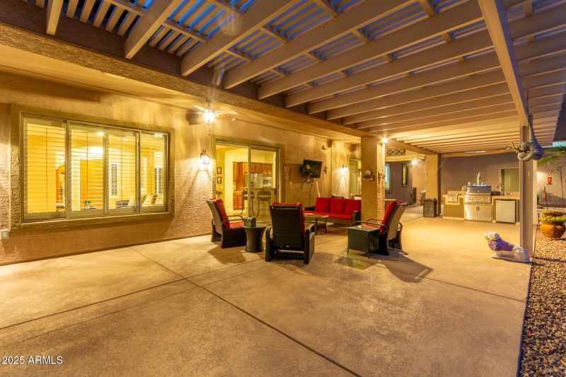 Full length covered patio