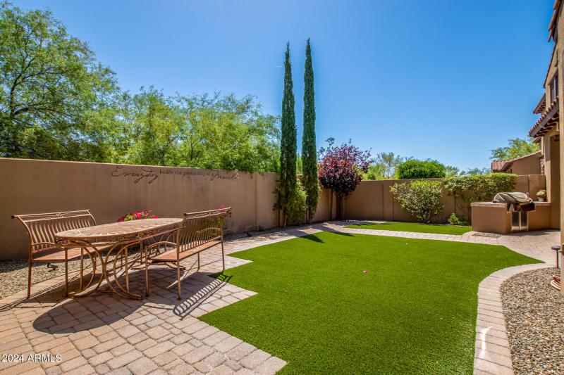 Private Backyard with Turf