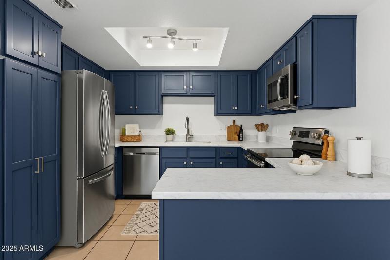 Kitchen - virtually updated & staged