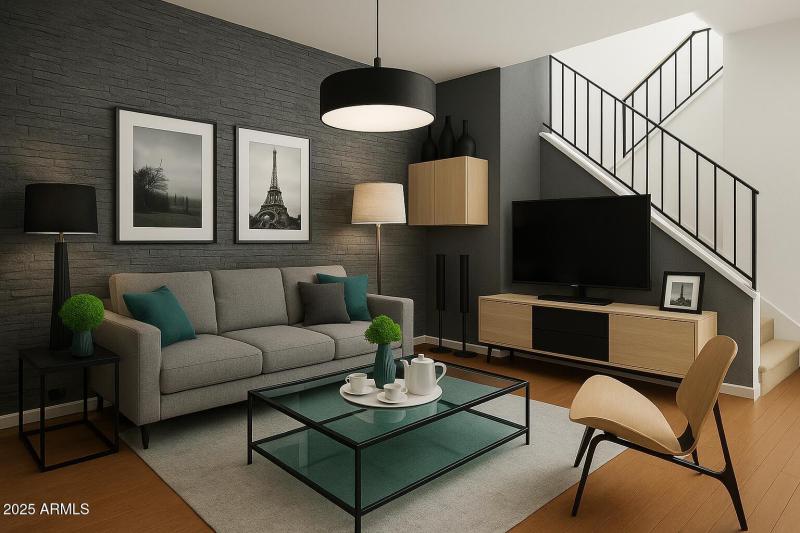 Living Room - virtually update & staging