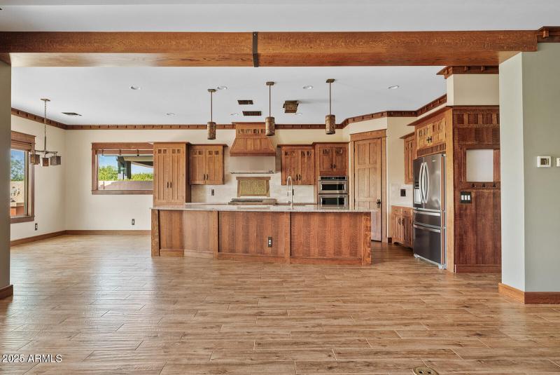 Open Kitchen with Arts & Crafts Detail