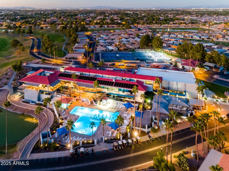 1.0 Sunbird Clubhouse Aerial at Night
