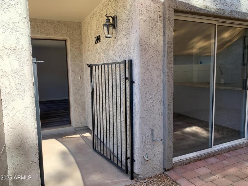 Front Patio and Private Patio Area