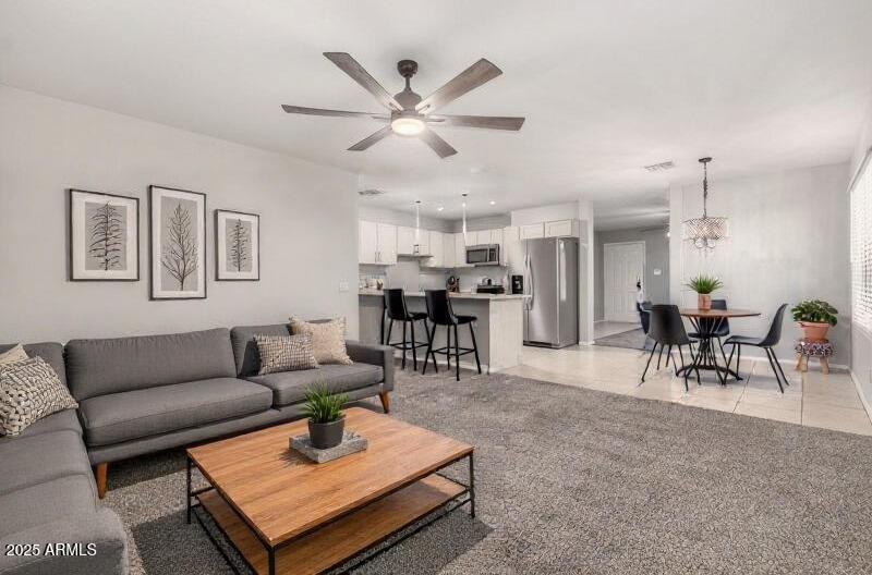 Virtually Staged Family Room